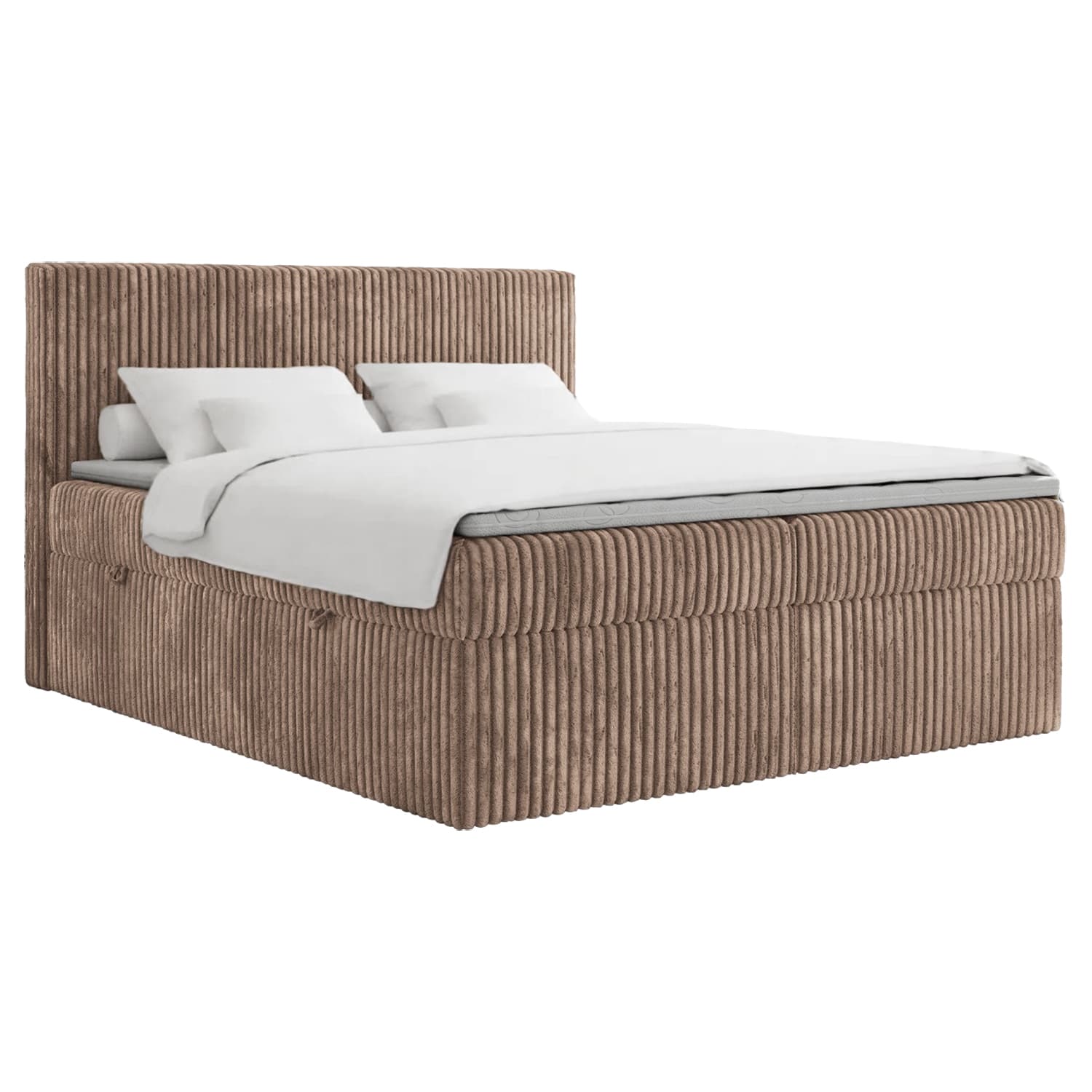 Łóżko kontynentalne box Marbella Poso gruby sztruks 160x200 boxspring 3