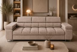 Sofa Vegas 3 Buble – nowoczesna sofa 3-osobowa z ruchomymi zagłówkami