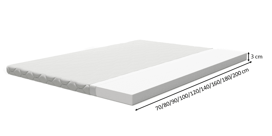 Materac nawierzchniowy Nova T25 3 cm 180x200 cm