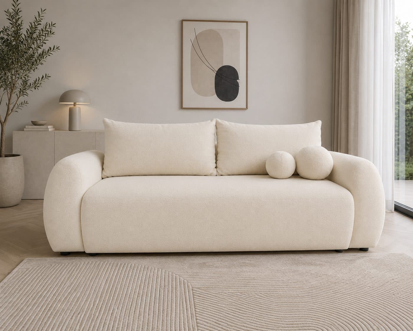 Sofa Soren – nowoczesna sofa z funkcją spania i pojemnikiem na pościel