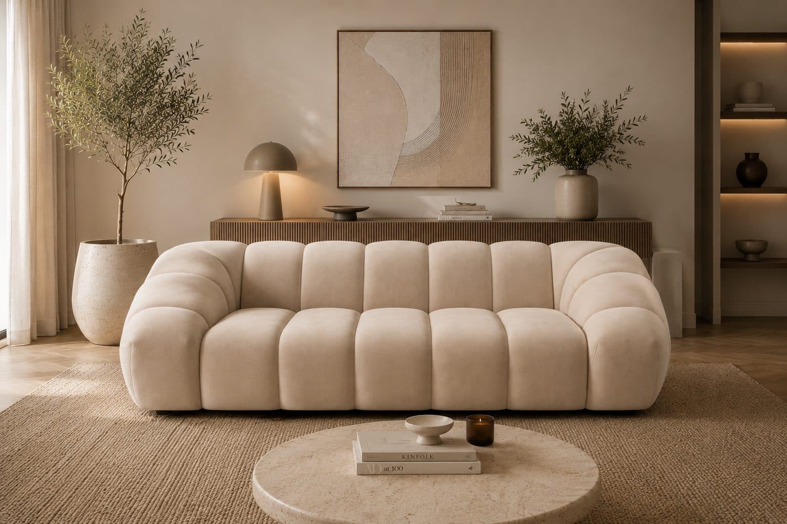 Sofa Alva – nowoczesna sofa do salonu o miękkiej, organicznej formie